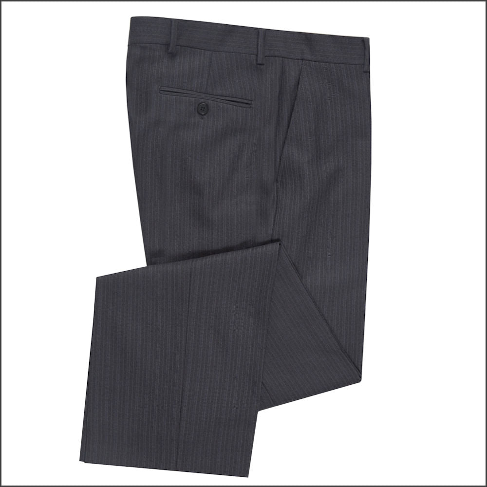 Wellington Grey/ Blue Stripe Suit | cwmenswear