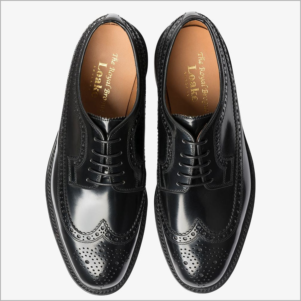 Loake Royal Black Leather Shoe*