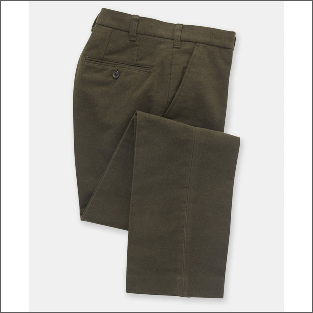 Brook Taverner Olive Kerswell Moleskin Trousers/