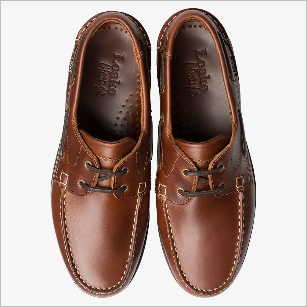 Loake 524 Brown Two Eyelet Boat Shoe 