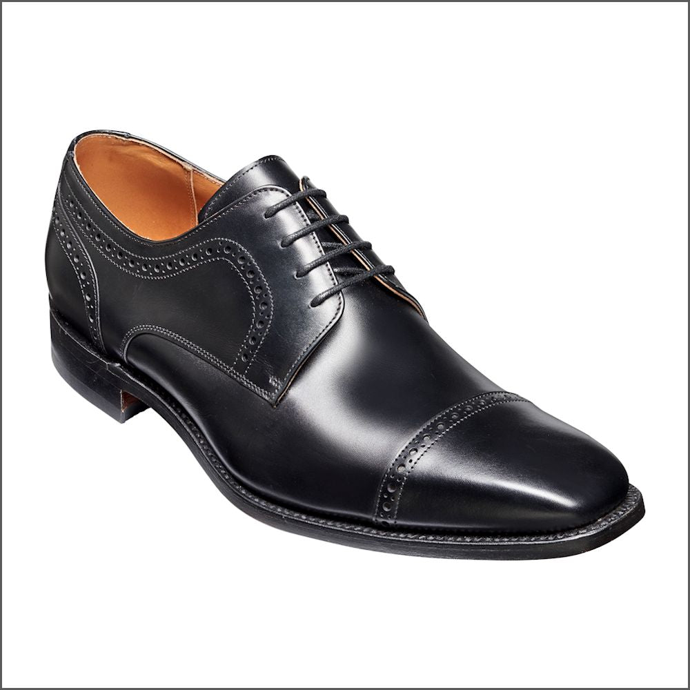 Barker Leo Black Calf Derby Shoe/