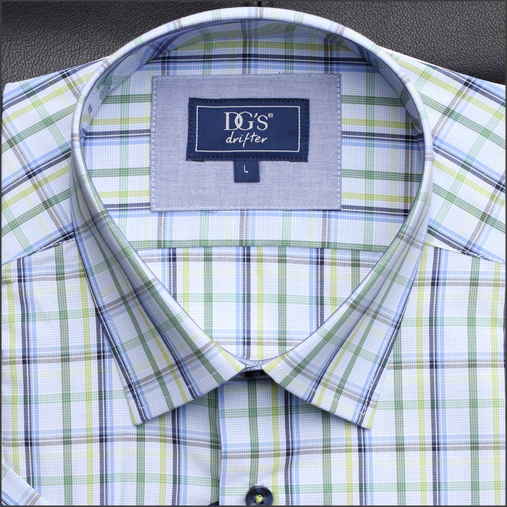 Dg's Blue Sage Check SS Shirt^