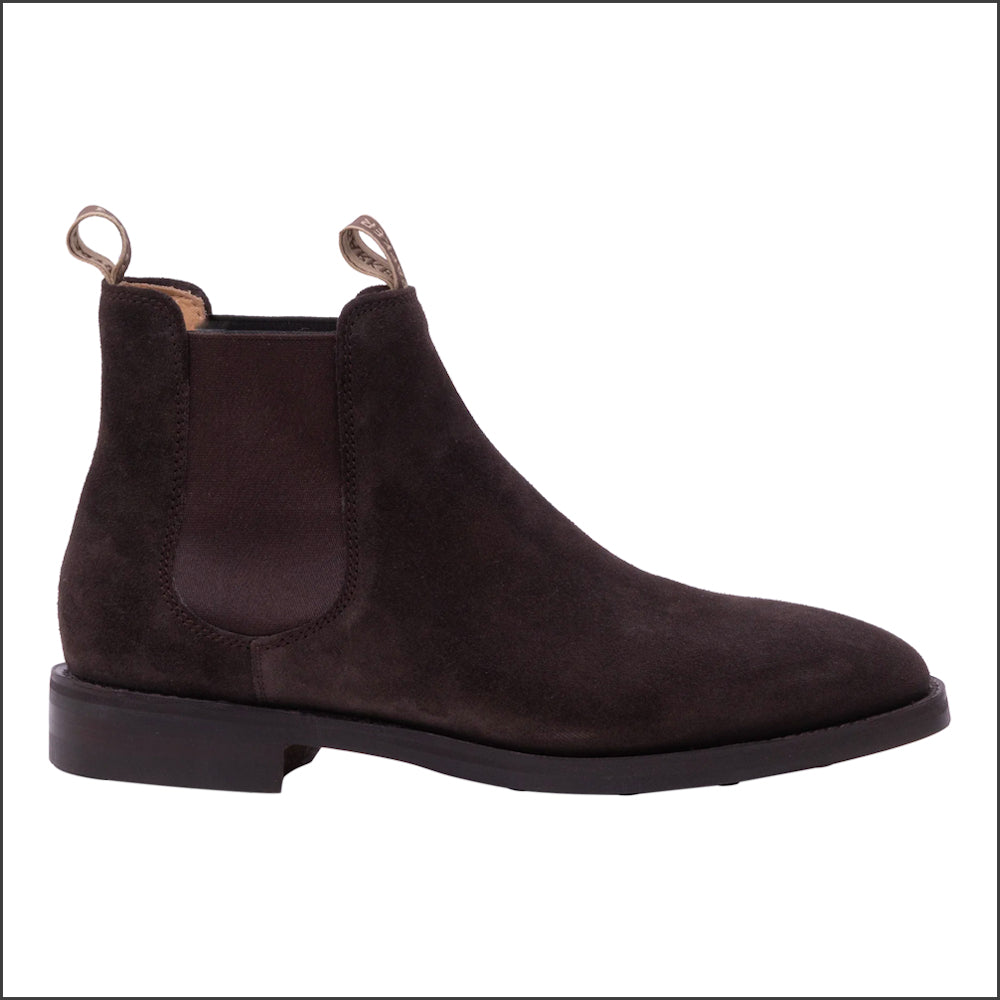 Barker Sutton - Dark Brown Suede Chelsea Boot/