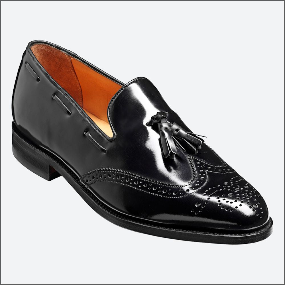 Barker Clive Black Hi-Shine Loafer/