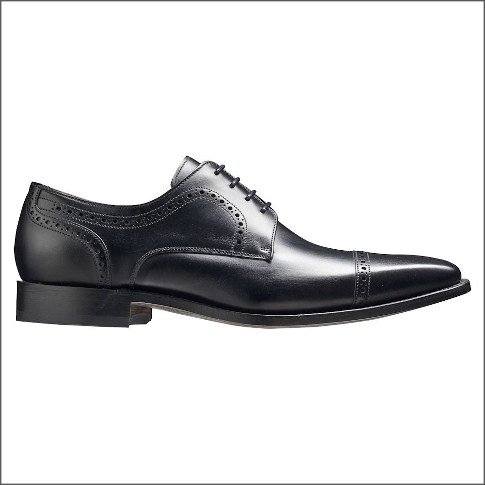 Barker Leo Black Calf Derby Shoe/