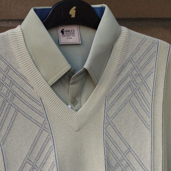 Gabicci M10 Leaf Pattern V Neck^