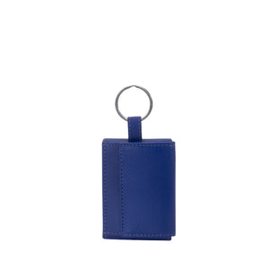 Minibörse bunt mit Schlüsselring im Display, Leder