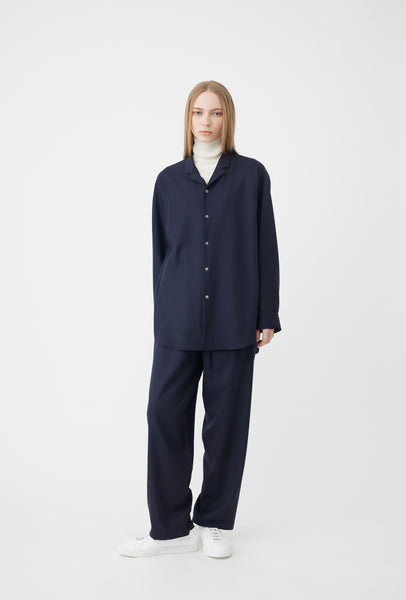 LIGHTWEIGHT SERGE DRAWSTRING TROUSER – OVERCOAT