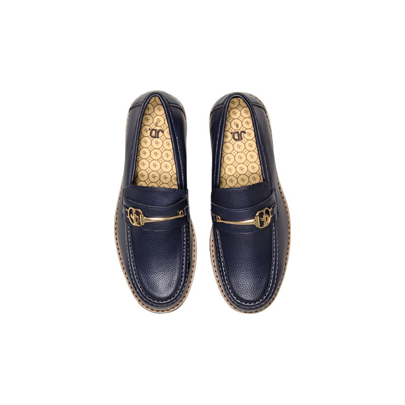 Jonathan D Buckle loafer-Navy – Orkini Clothing