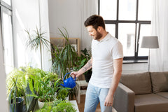 Watering indoor plants