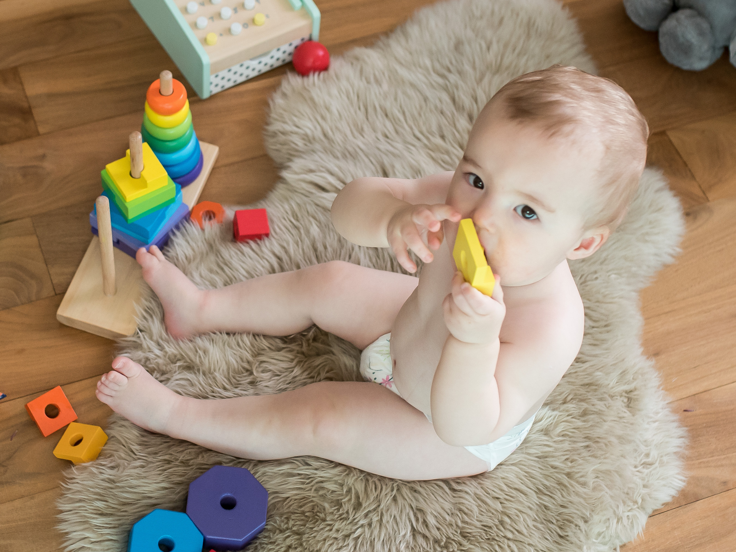 Baby with toys 