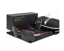 Load image into Gallery viewer, HDCRAFTER Design Men&#39;s Nightfall Polarised Sunglasses Red &amp; Gold

