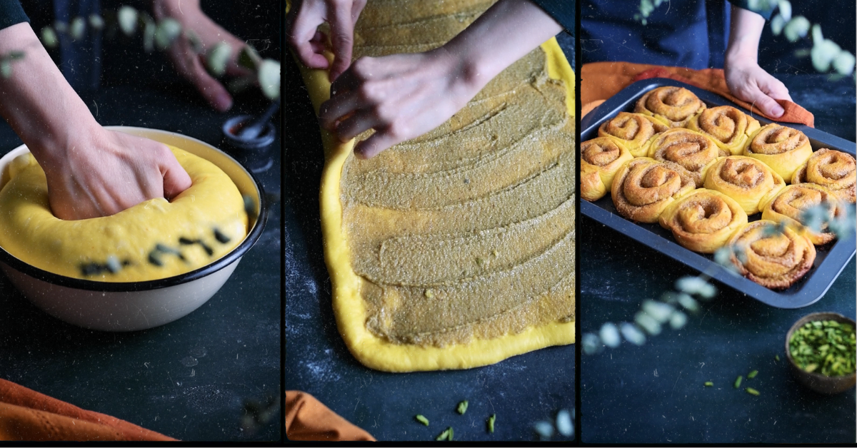 saffron pistachio rolls