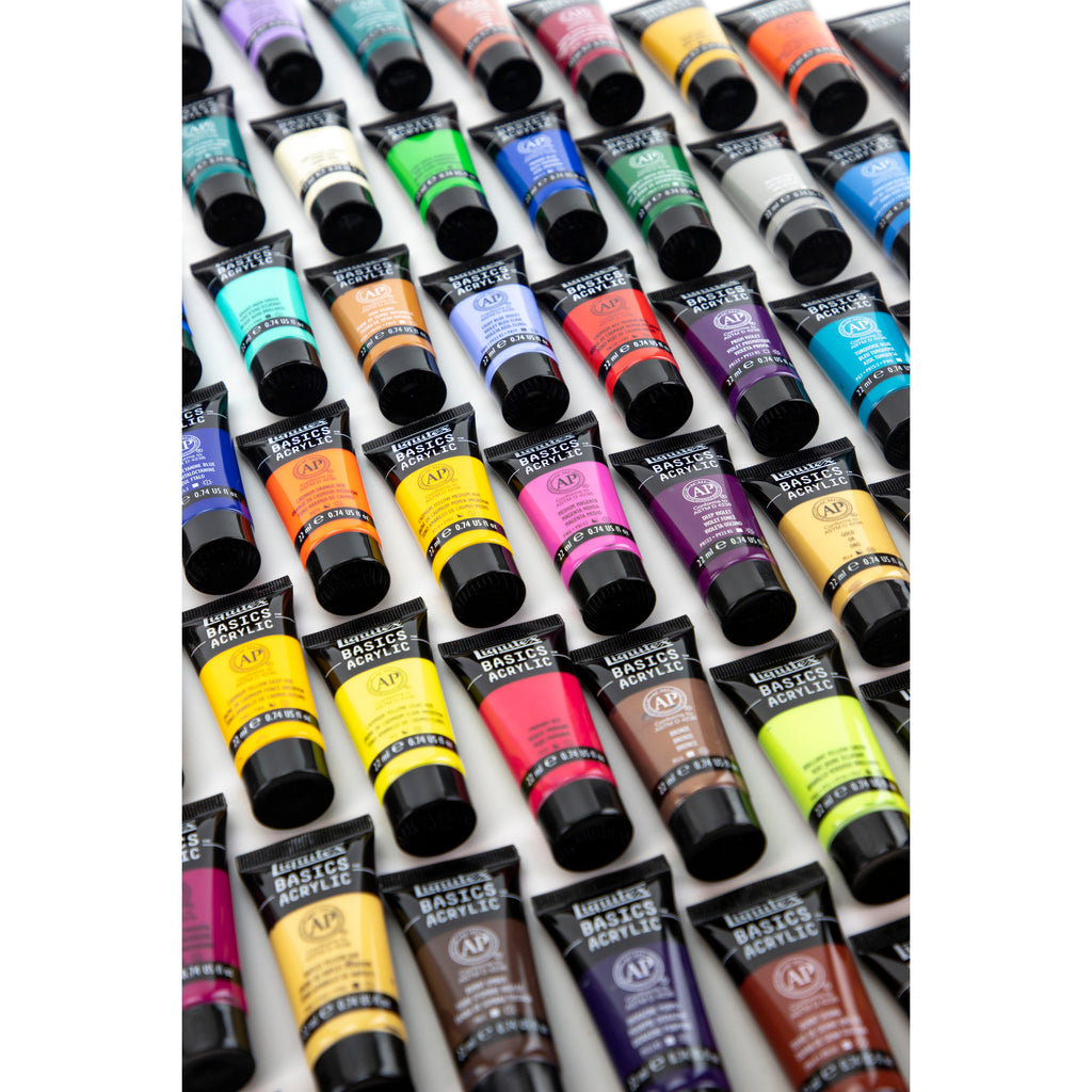  Liquitex Basics Acrylic Paint Set, Assorted Colors,  Set of 14 : Learning: Supplies