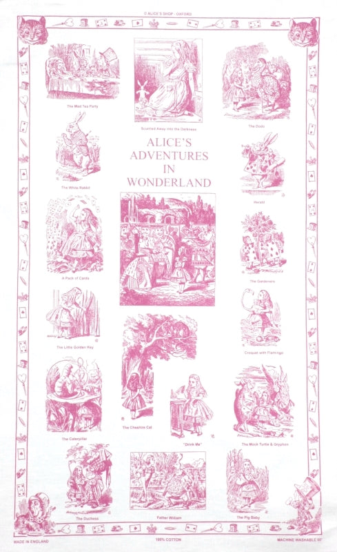 Alice in Wonderland Liberty London Patchwork Tea Towel