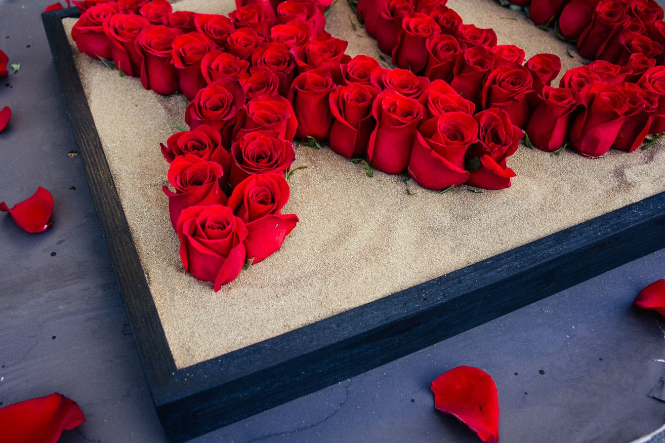 Red Roses Floral Arrangement - Empty Vase - Same Day Delivery