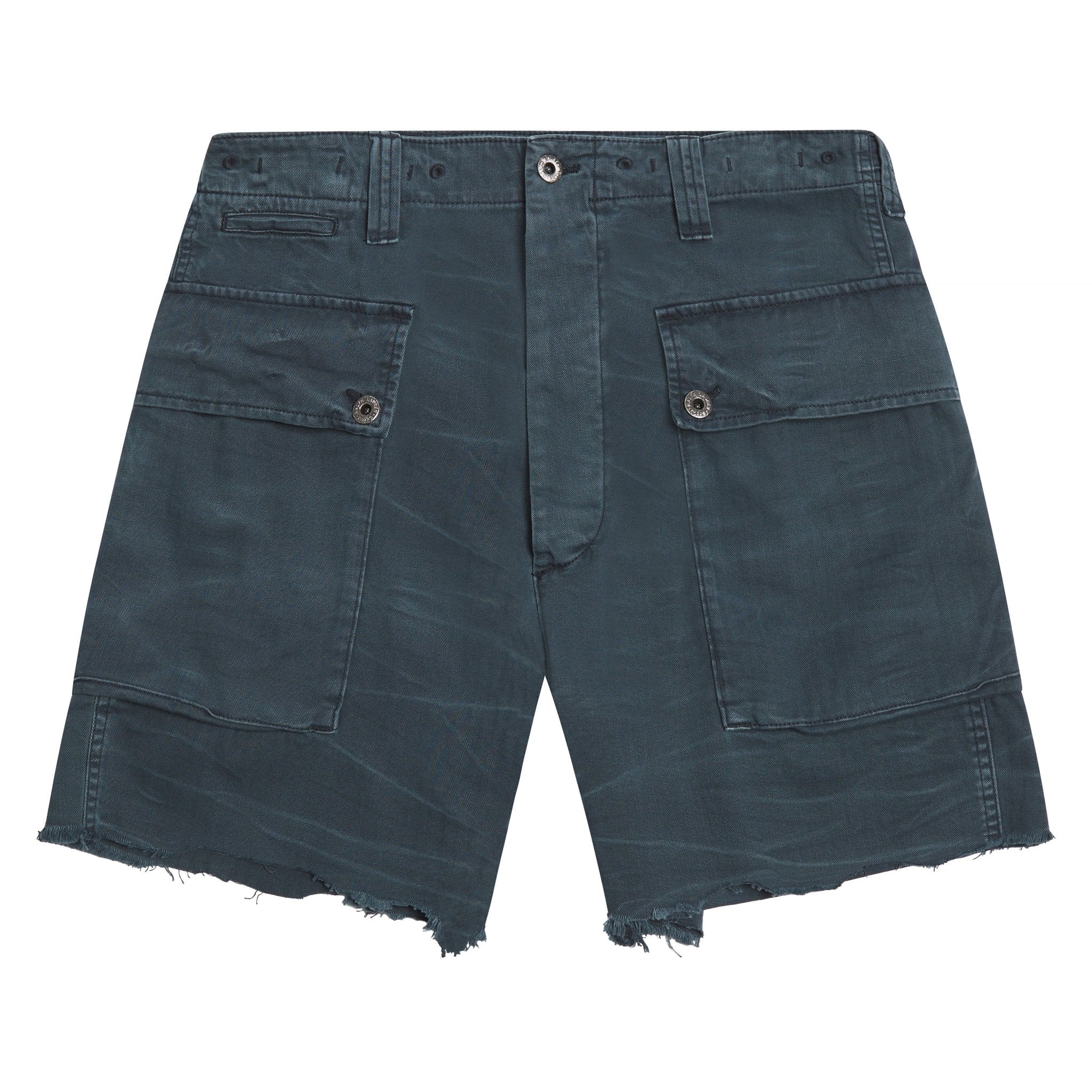 Herringbone Cargo Short | Marine Blue