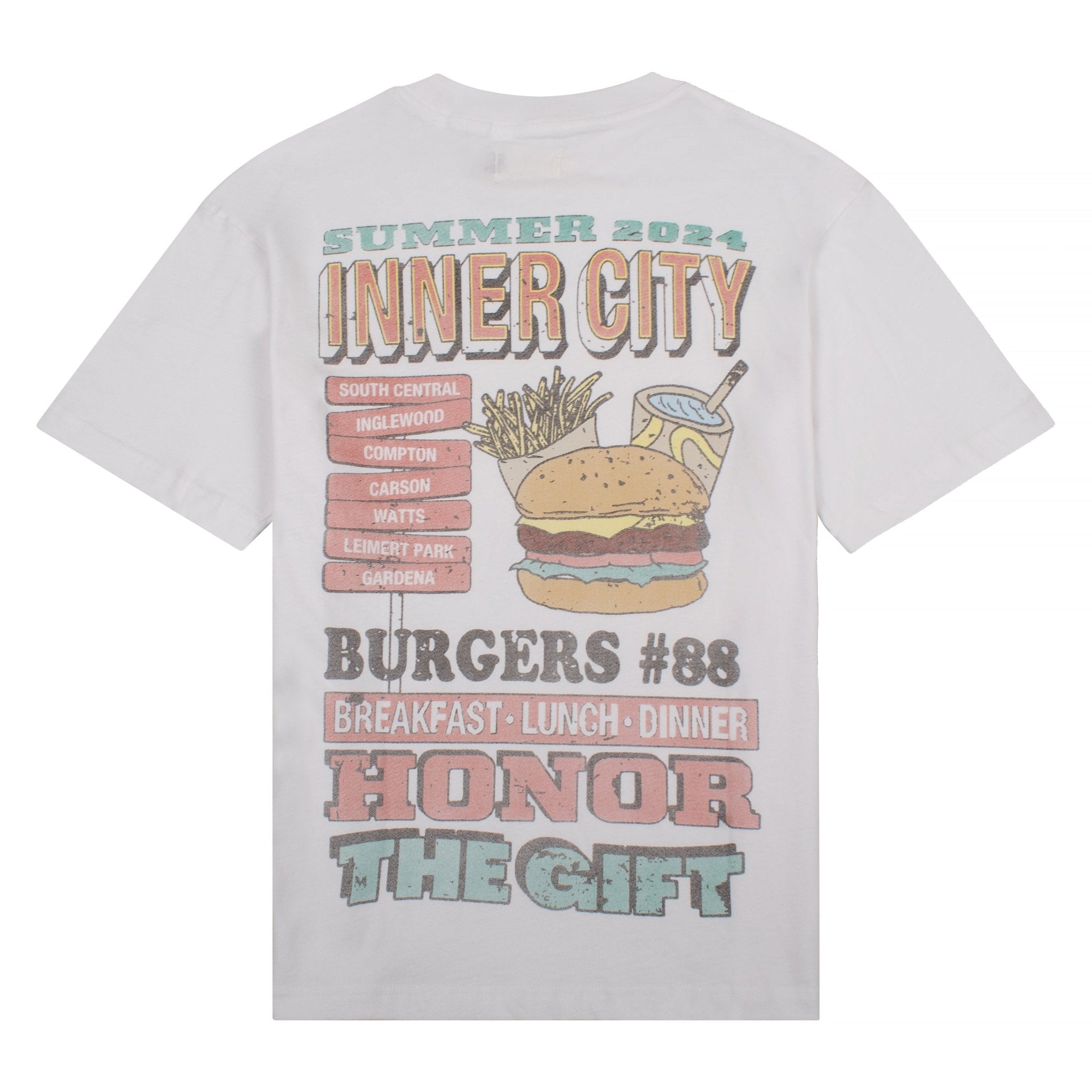 HTG Burgers Tee | White