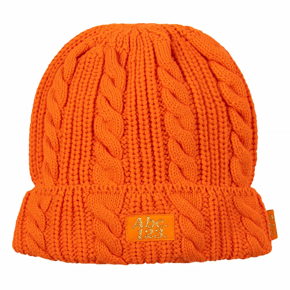 ABC 12(3) Cableknit Beanie | Carnelian Orange