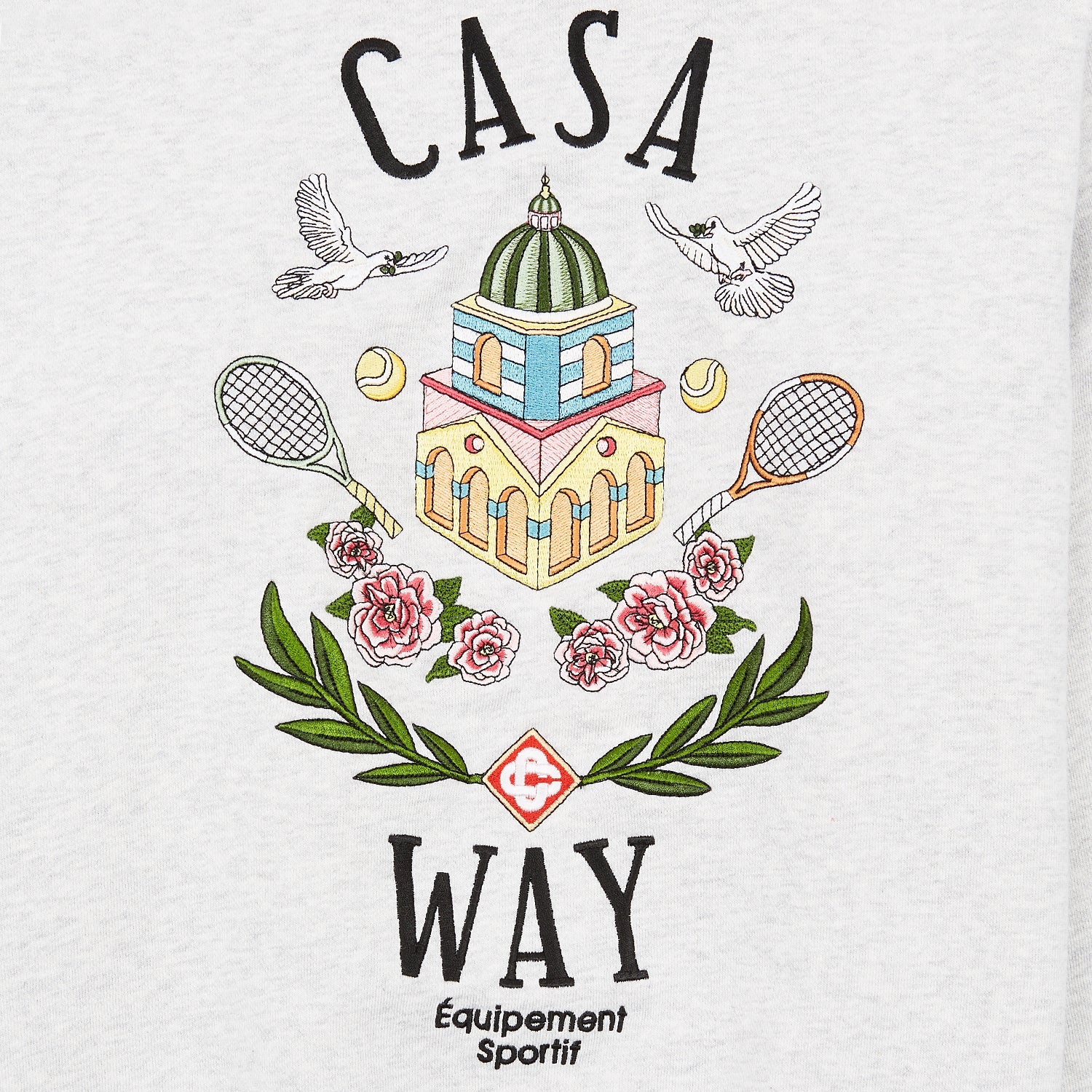 Casa Way Embroidered Sweatshirt | Grey