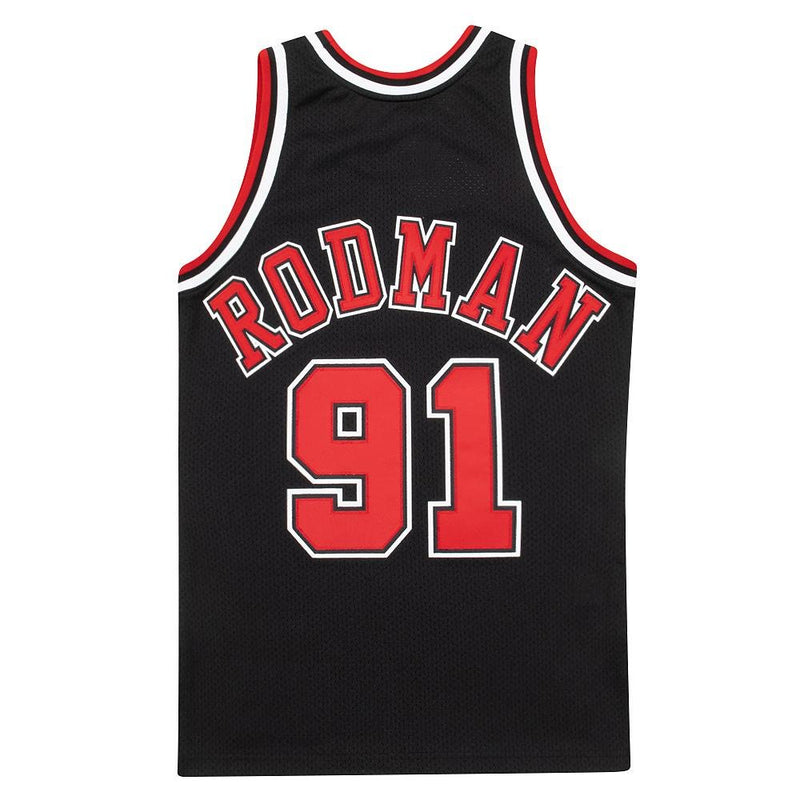 dennis rodman bulls black jersey