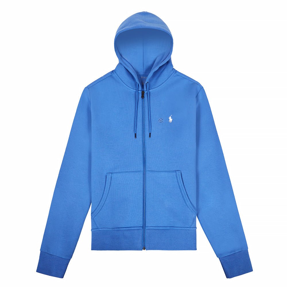 Double-Knit Full Zip Hoodie | Blue