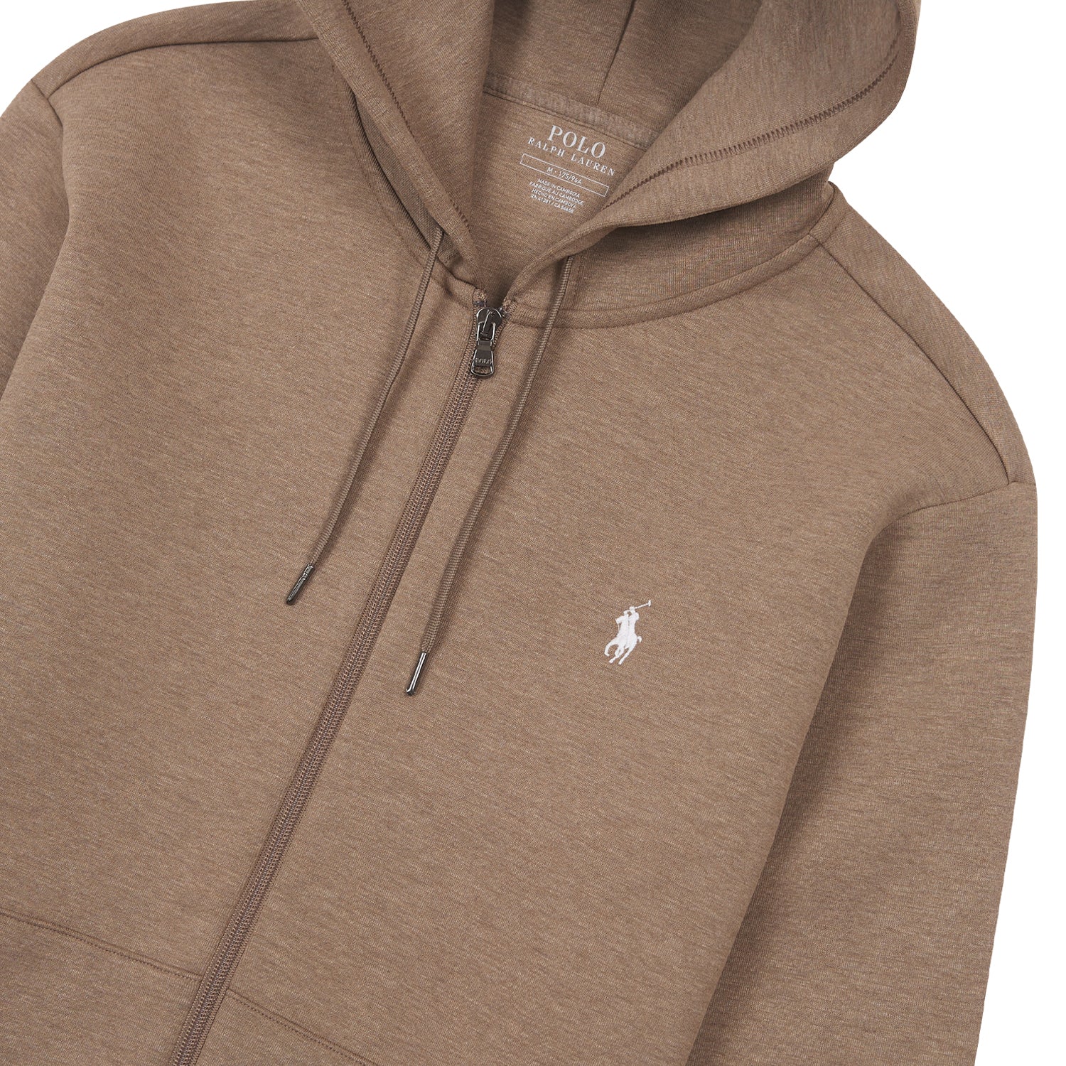 Double-Knit Full Zip Hoodie | Brown