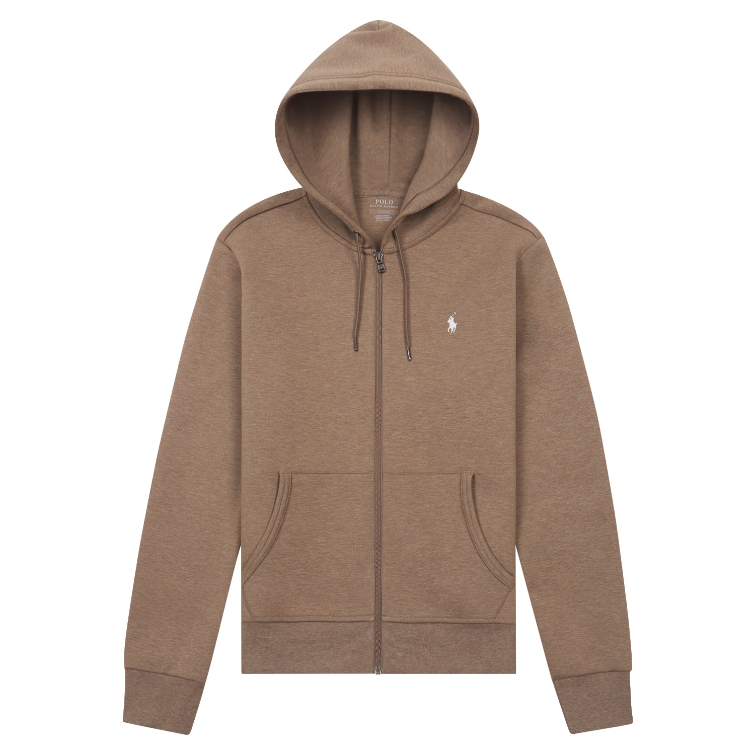 Double-Knit Full Zip Hoodie | Brown