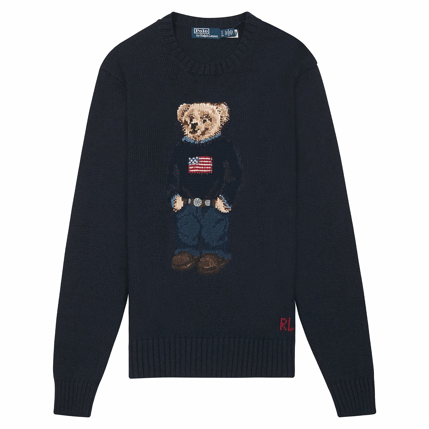 Flag Bear Sweater | Navy