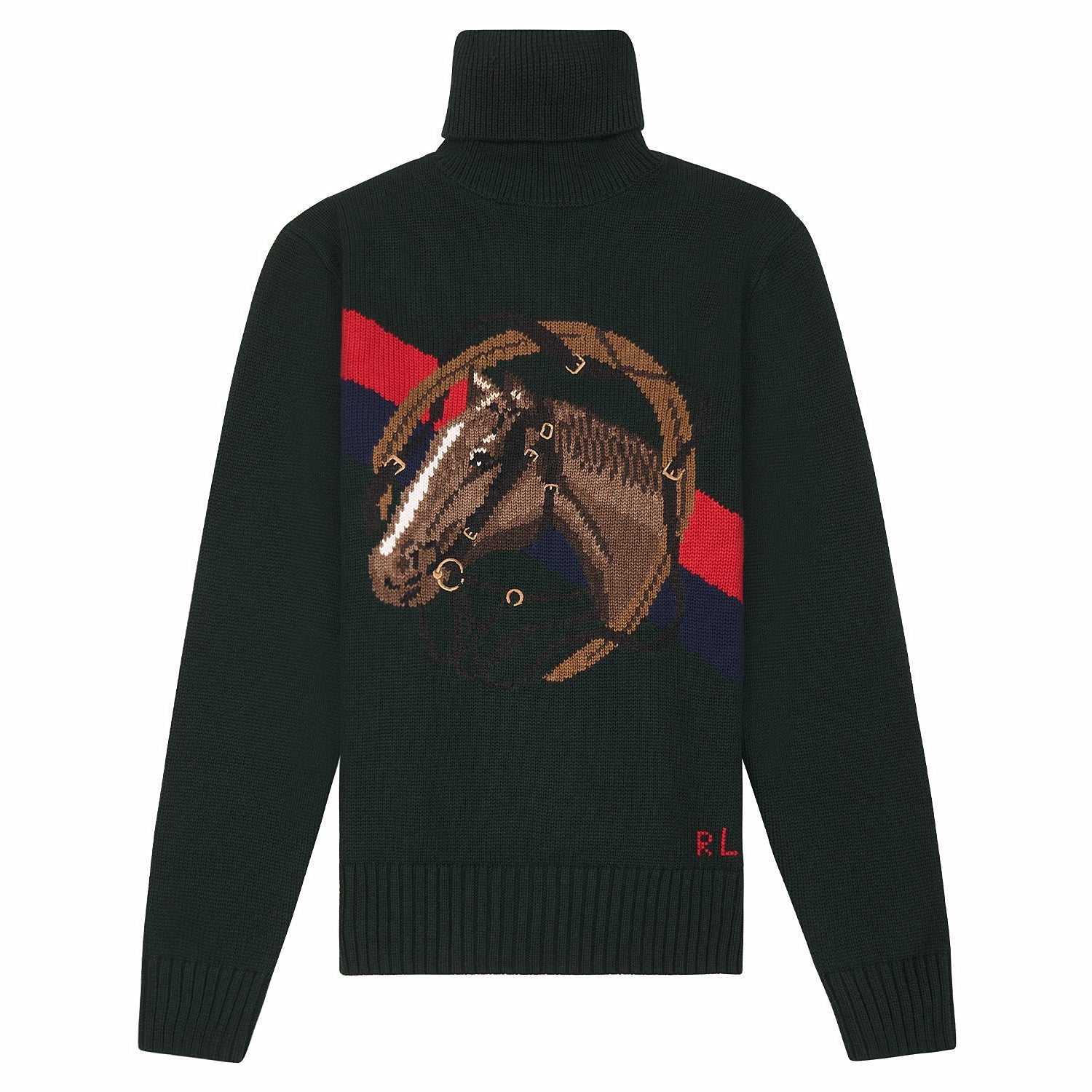 Horsehead Sash Turtleneck Sweater