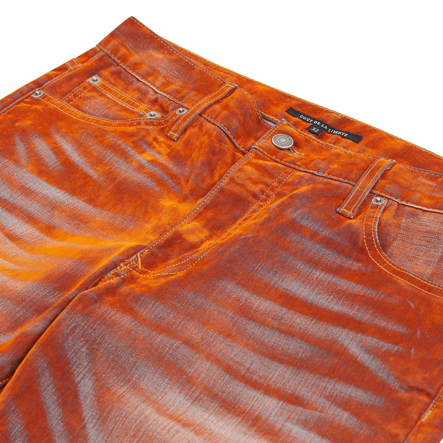 Jimmy Velvet Flare Denim | De Niro Orange