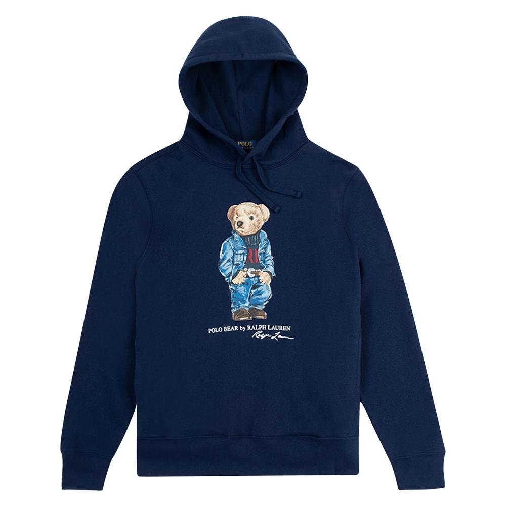 Denim Bear Hoodie | Navy