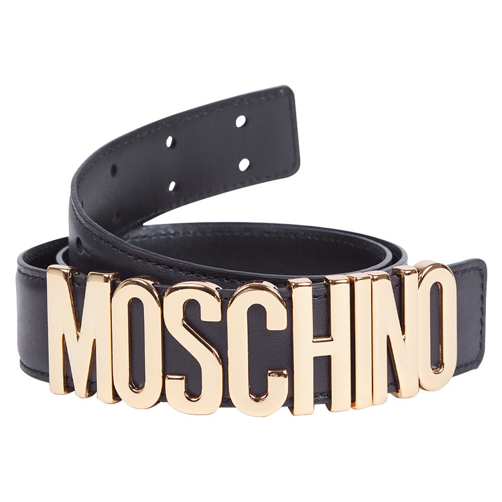 Leather Logo Belt | Fantasy Print Black