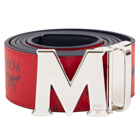 MCM, Accessories, Red And Black Mcm Designer Belt