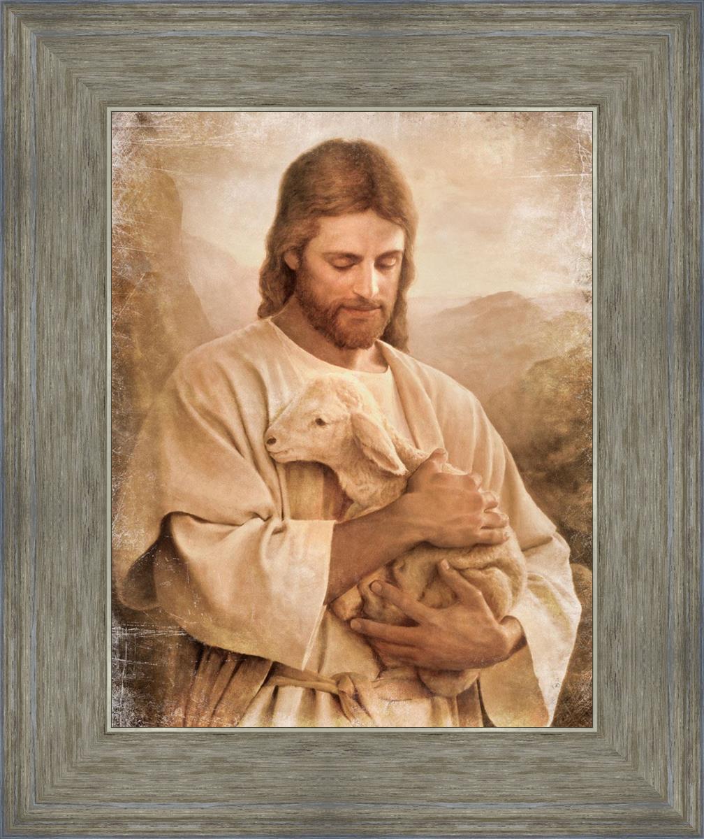 lost lamb vintage by del parson jesus christ holding a white lamb ...
