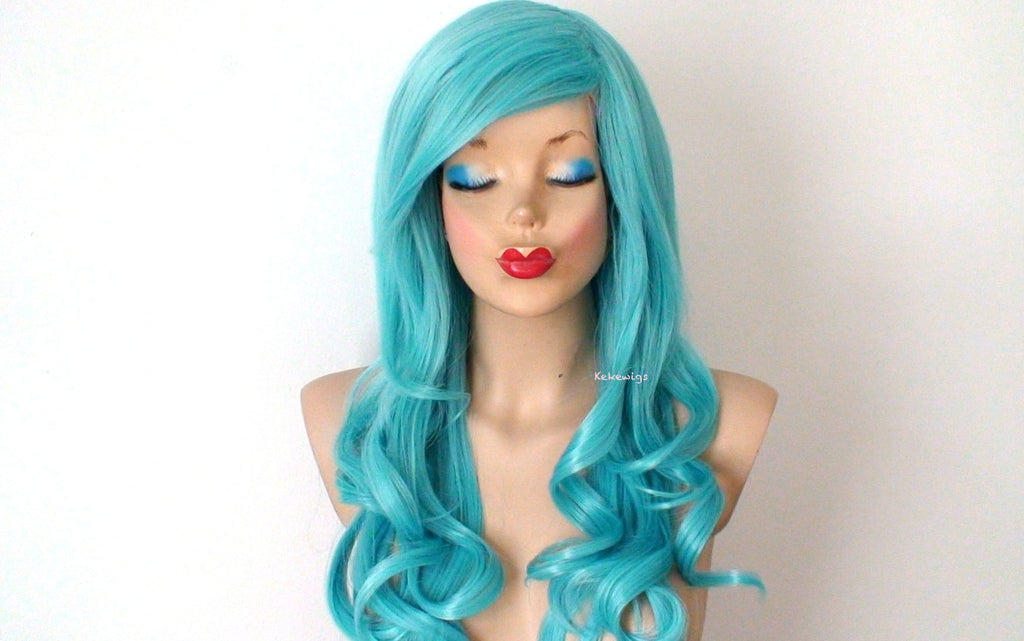 Long Blue Hair Wig - wide 9