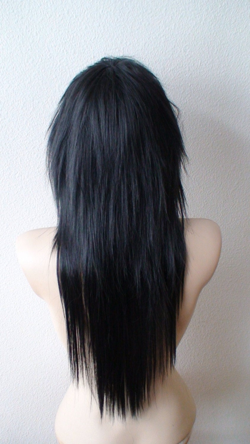 straight layered scene hair