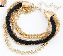 Afbeelding in Gallery-weergave laden, Free Shipping Fashion Multilayer Charm Bracelet Exaggerated Gold Chain Bracelet Femme High Quality Of Handwoven Rope Jewelry
