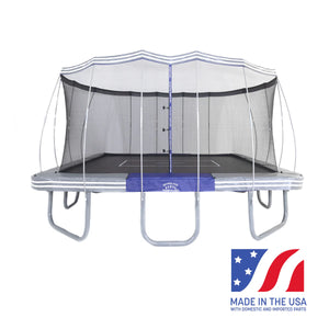 15' Premium Square Trampoline with Enclosure Net - Marin Backyards