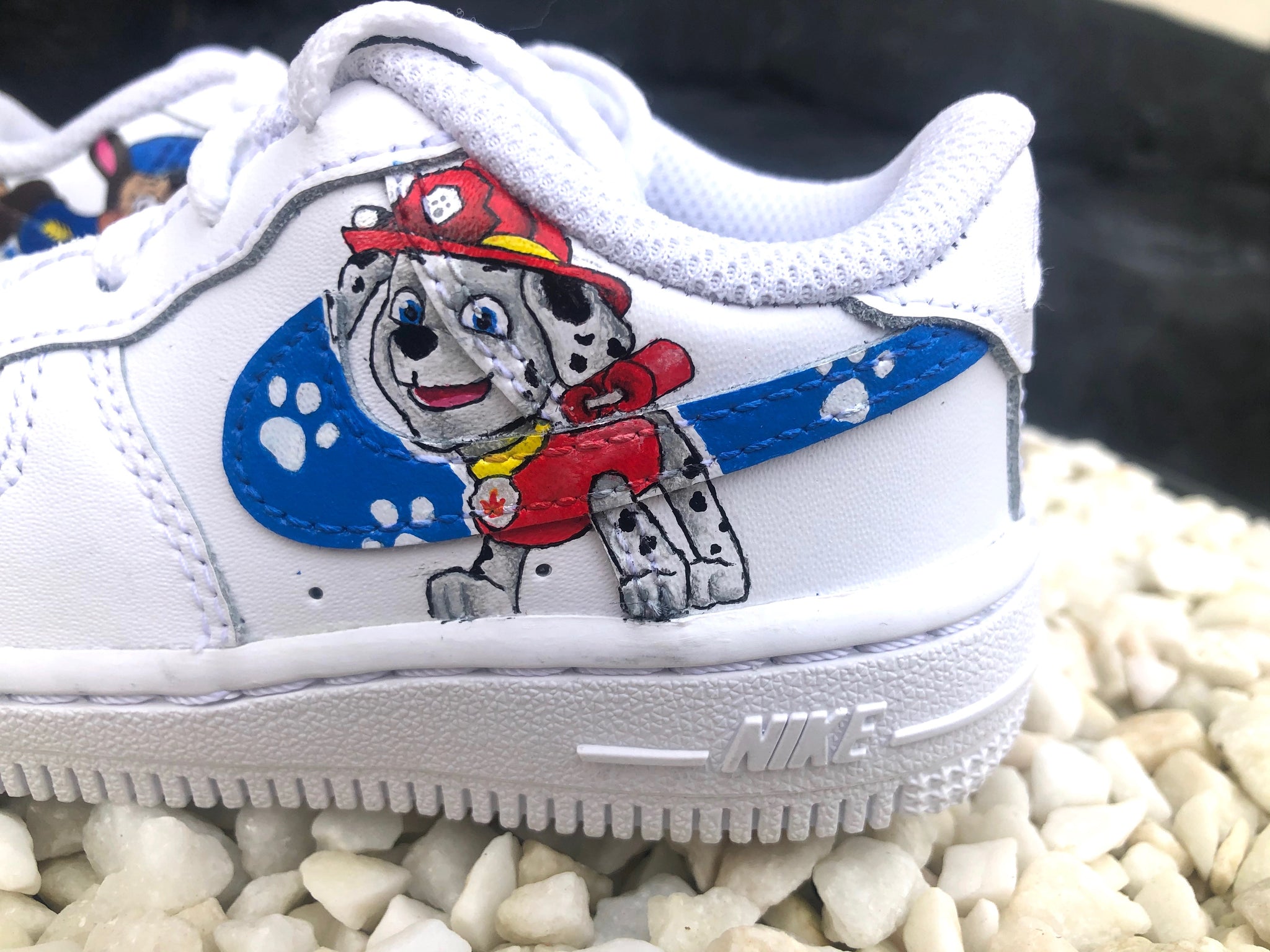 Paw Patrol Chase and Marshall inspired Nike Air Force 1 – Kid Keller