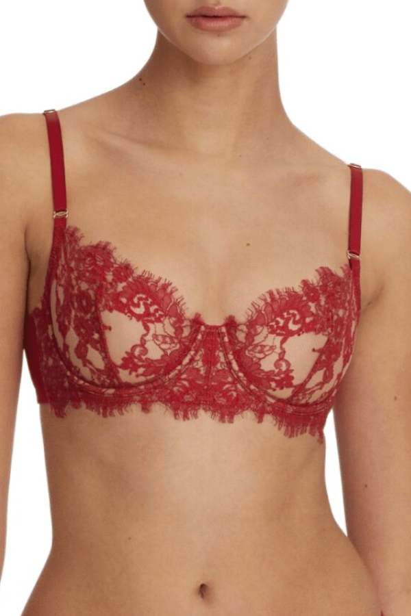 Montelle Sweet Red Keyhole Balconette Bra – Bra Fittings by Court