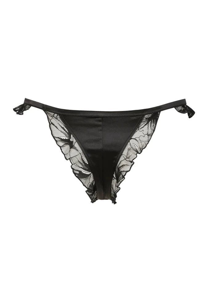 Fleurs Thong- Black - Chérie Amour