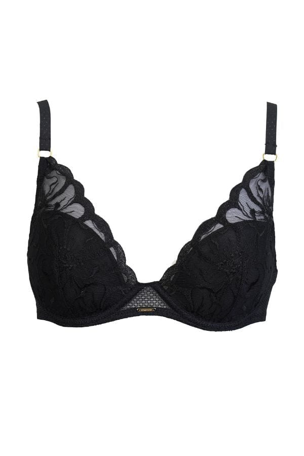 Fleurs Thong- Black - Chérie Amour