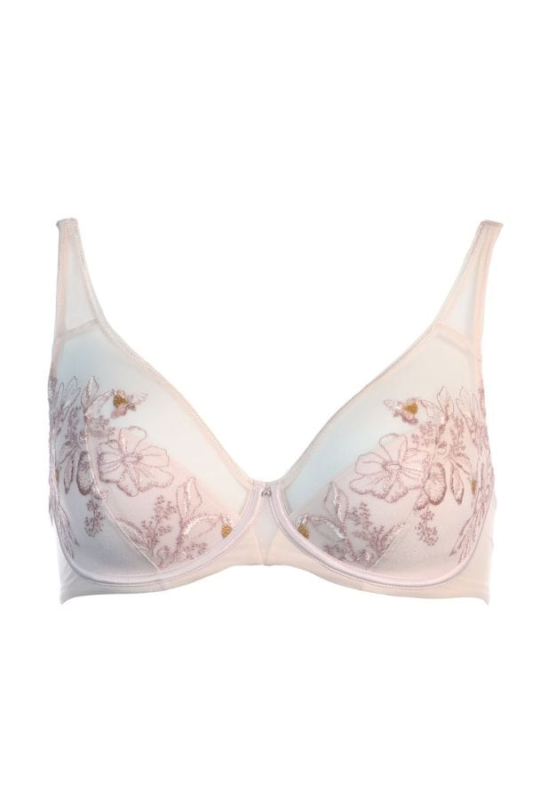 Buy Victoria's Secret Dusty Rose Pink Unlined Rose Embroidered Demi Bra  from Next Finland