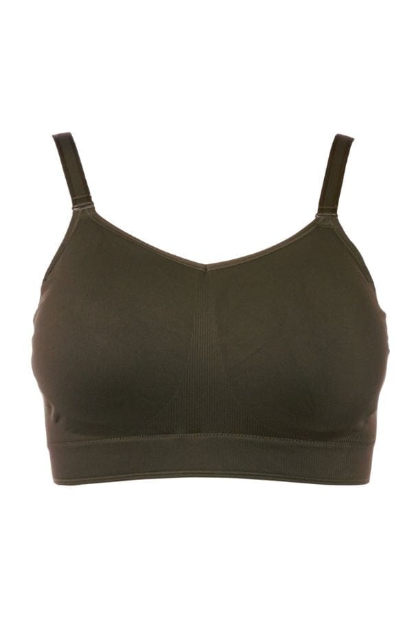 Cotton Comfort 2-Pack Lounge Bra - Olive Night/Blushing Rose