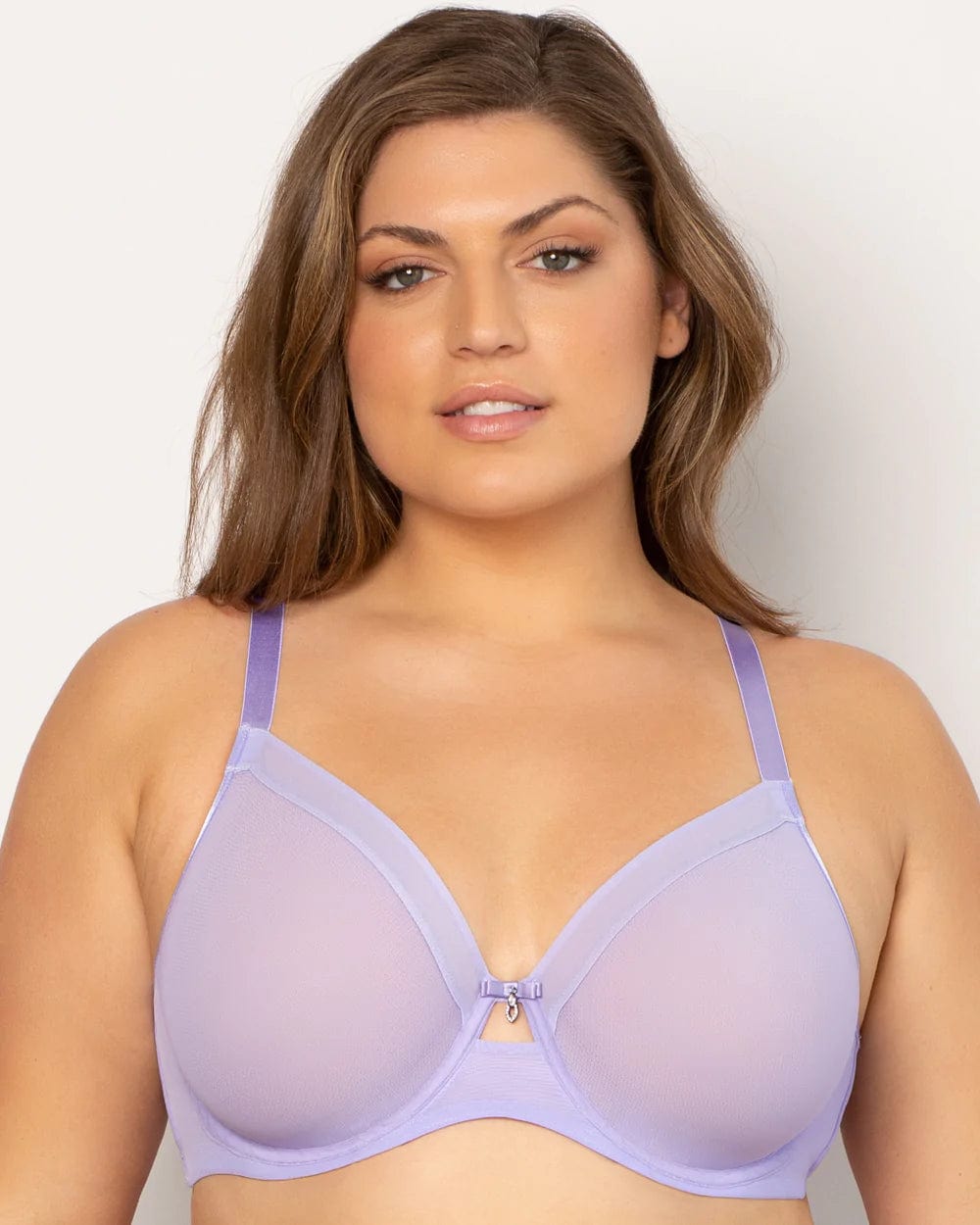 Sheer Mesh Unlined Underwire Bra - Pink - Chérie Amour