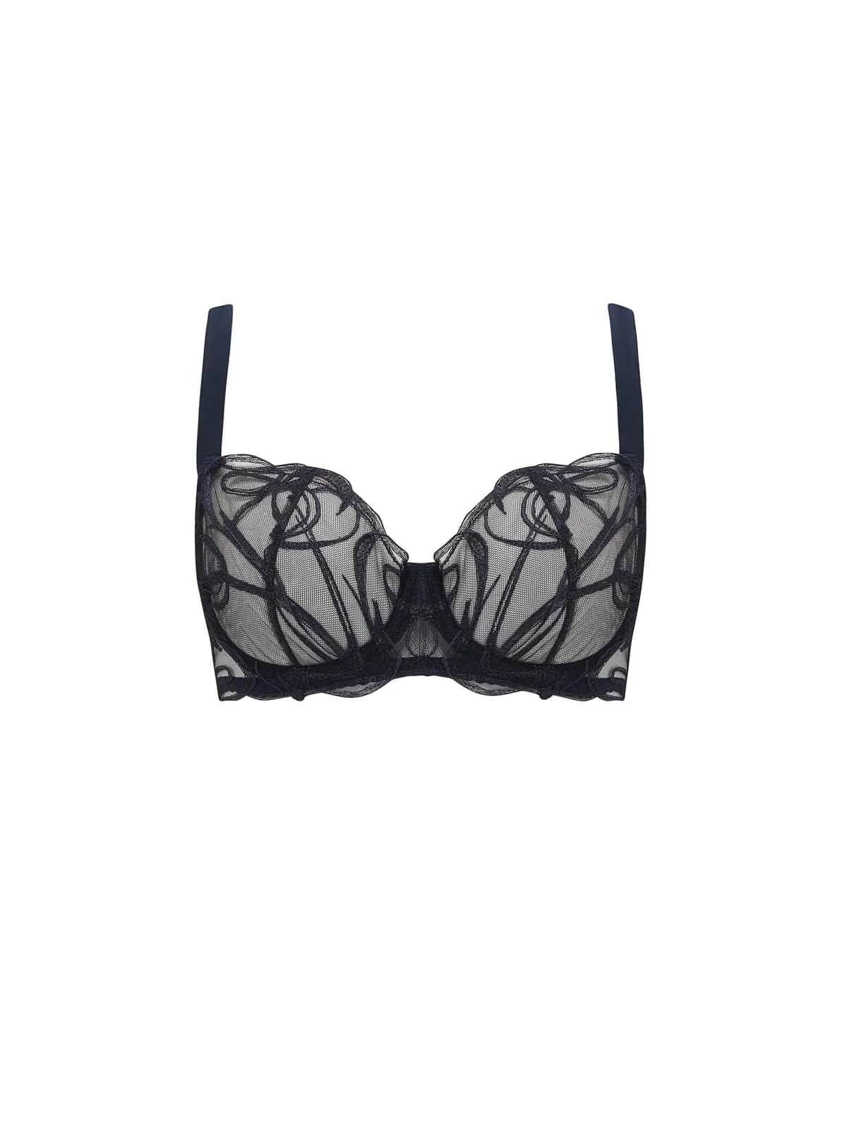 Fleur of England Ingrid Lace and Silk Balcony Bra – Maison SL