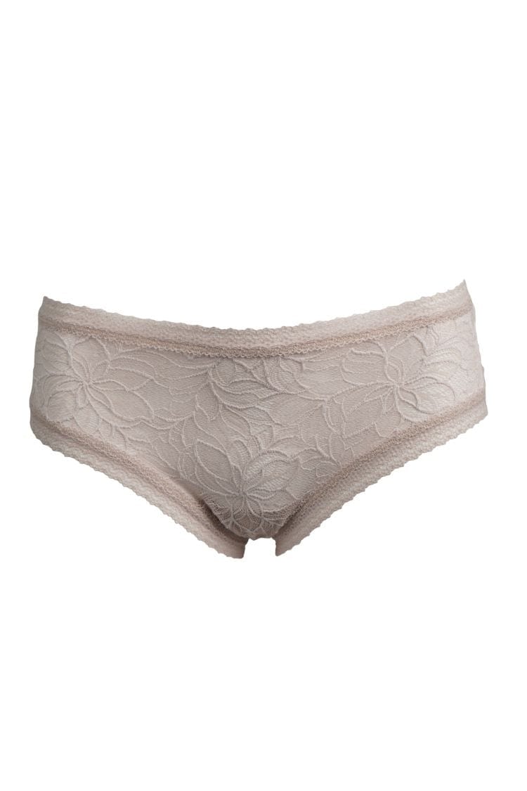 White 2 Pk Lace Trim Cheeky Panties X06077