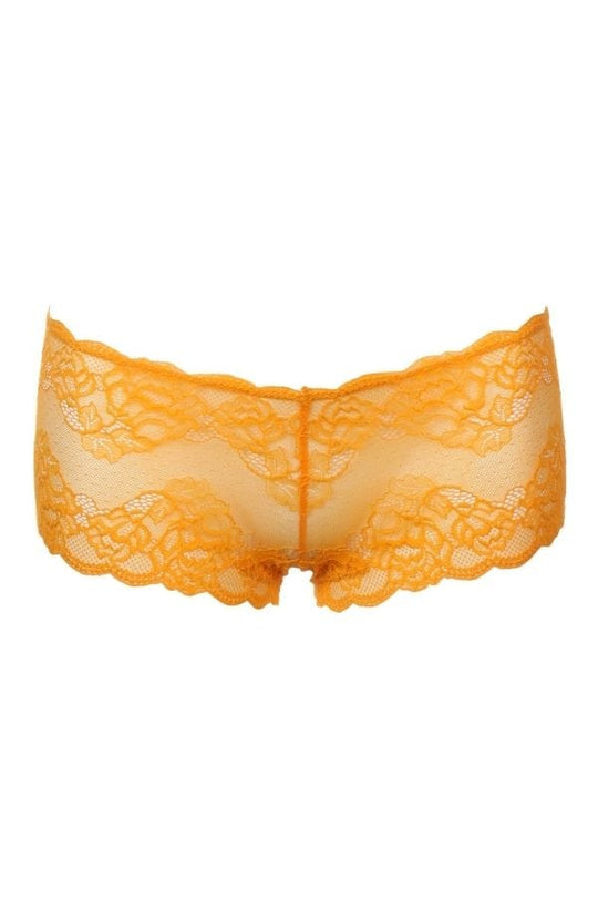 Lace Cheeky Panty- Tango Red