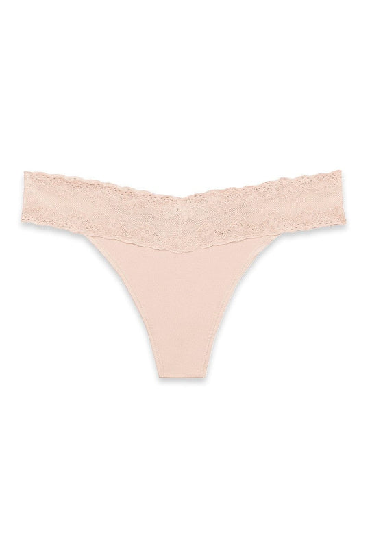 Butter Mid-Rise Thong- Mink